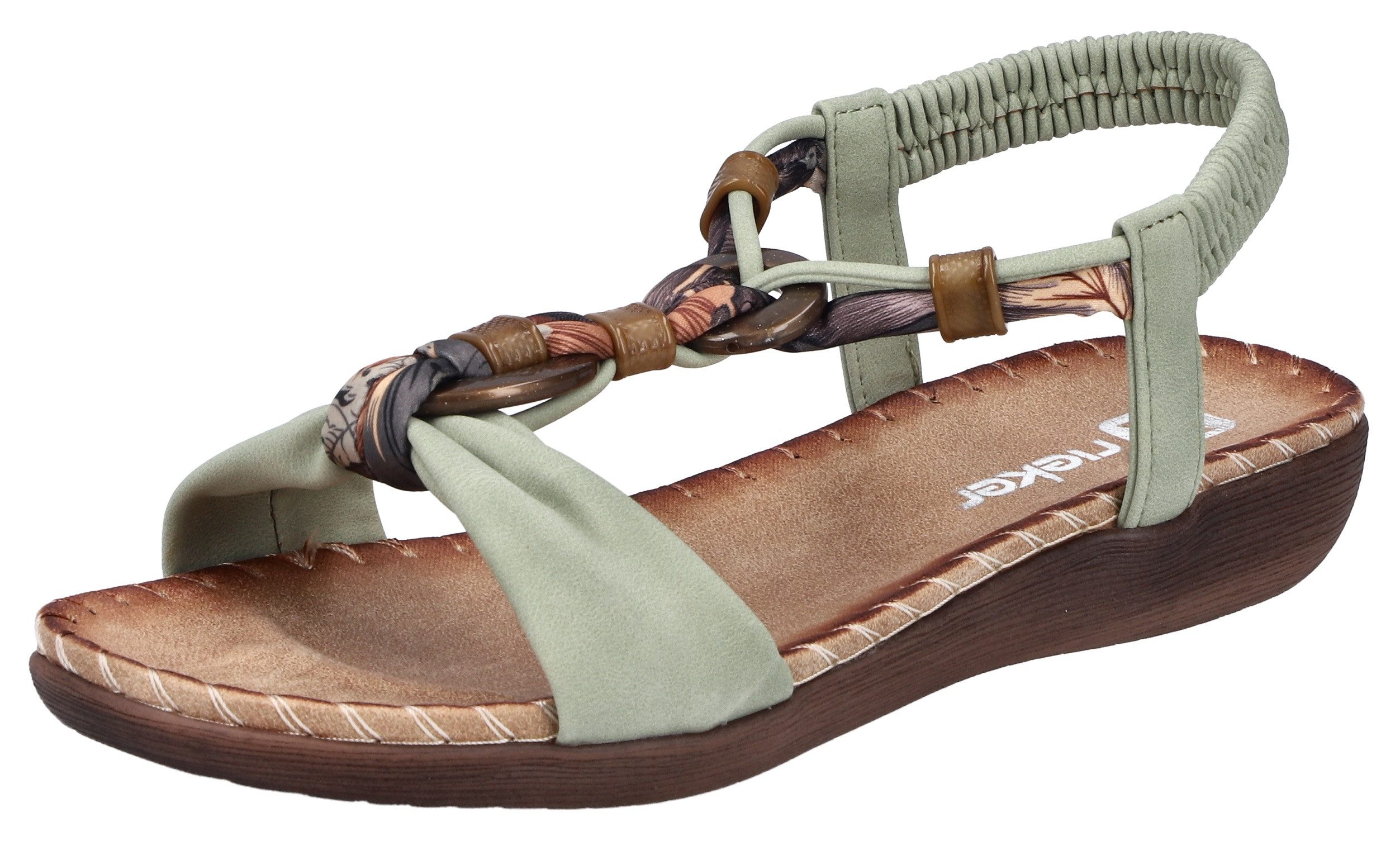 Rieker Sandale Sommerschuh, Urlaubsschuh, Fersenriemchen mit Gummizug