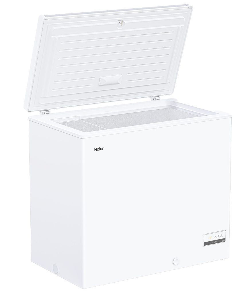 Haier Gefriertruhe HCE200D, 91.5 cm breit, 196 l, 1 Metallkorb, LED Beleuchtung, Temperaturanzeige, Tauwasserablauf