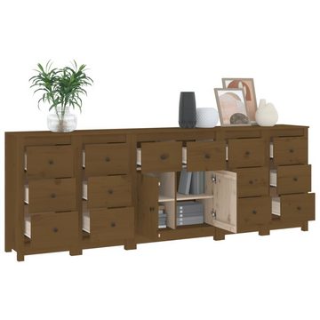 vidaXL Sideboard Sideboard Honigbraun 230x35x80 cm Massivholz Kiefer (1 St)