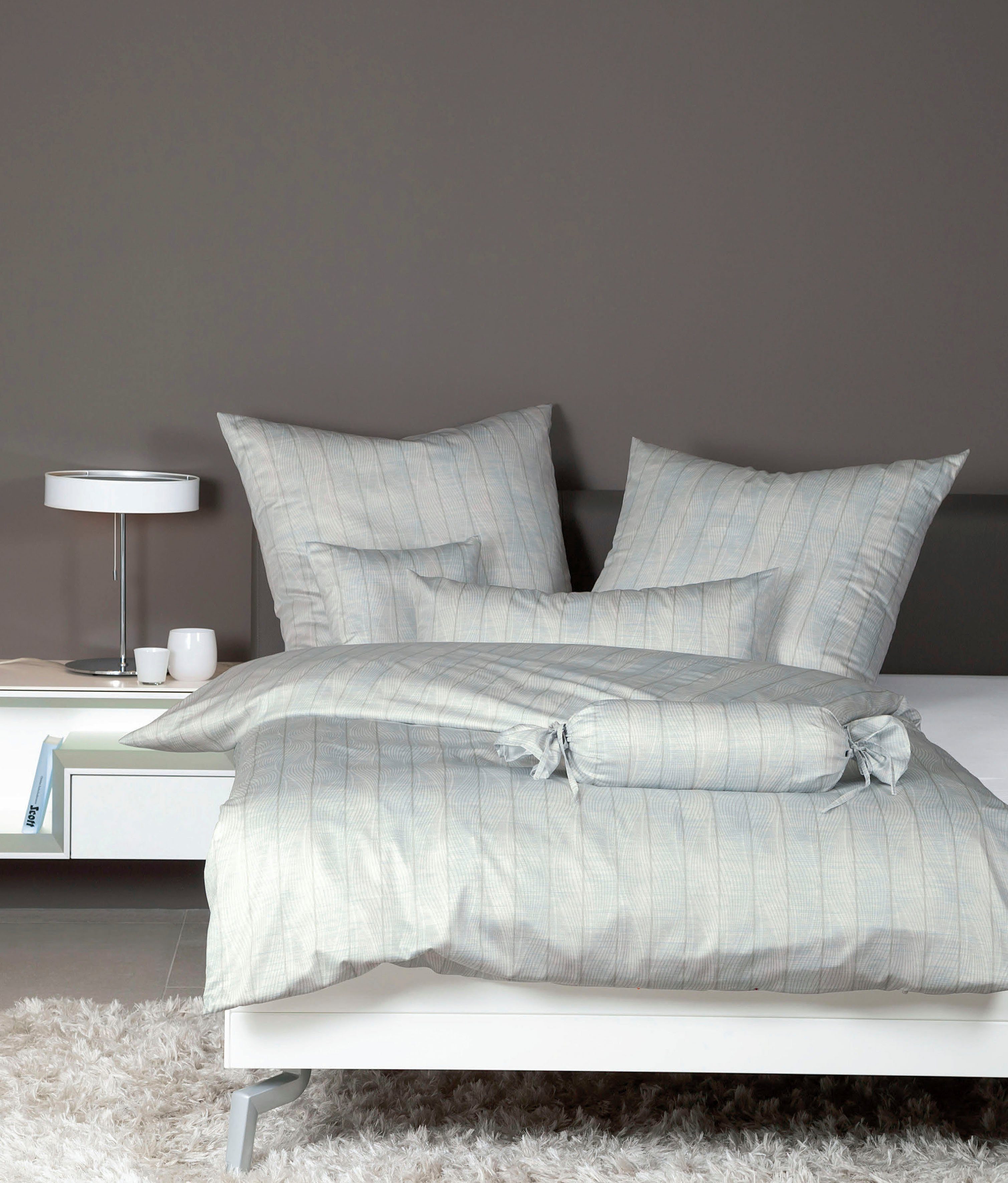 Janine Bettwäsche MESSINA 43128, Mako-Satin, 2 teilig, mit grafischem Muster