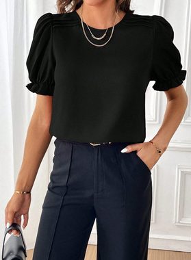 ZWY 2-in-1-Shirt Damen-T-Shirt mit kurzen Ärmeln, einfarbig, lockeres Design Sommer-T-Shirt
