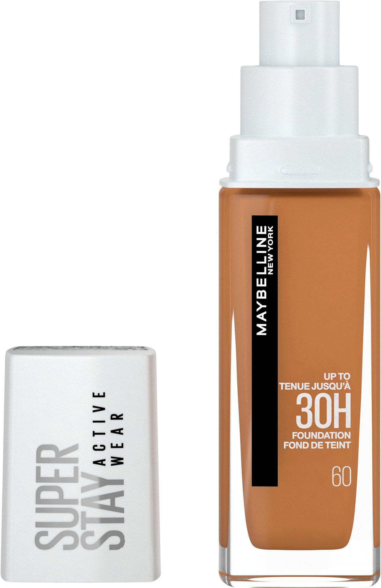 Foundation NEW Caramel 60 Wear YORK MAYBELLINE Super Active Stay