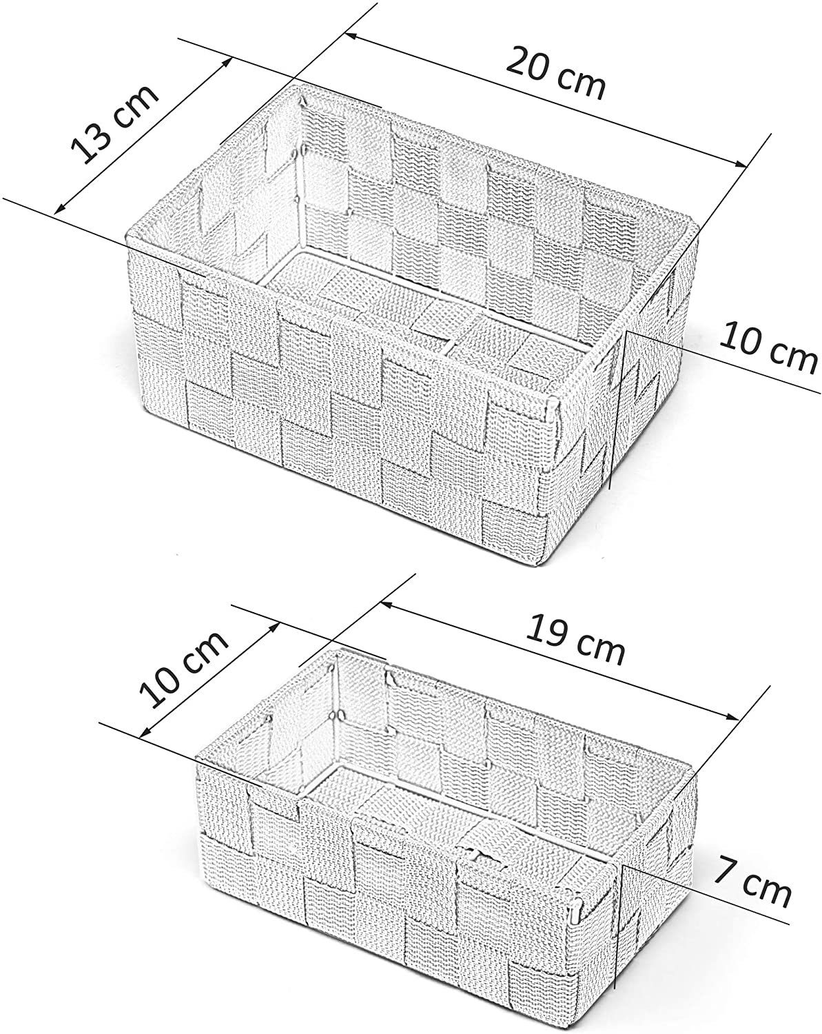 Lashuma Aufbewahrungskorb (Set, 2 St), geflochtene Geschenkboxen schwarz günstig online kaufen