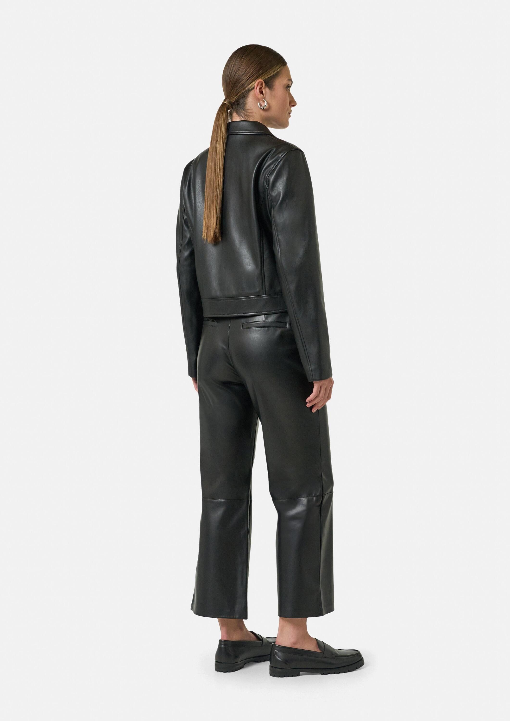 comma Funktionsjacke Indoor-Jacke Kurze Jacke in Lederoptik