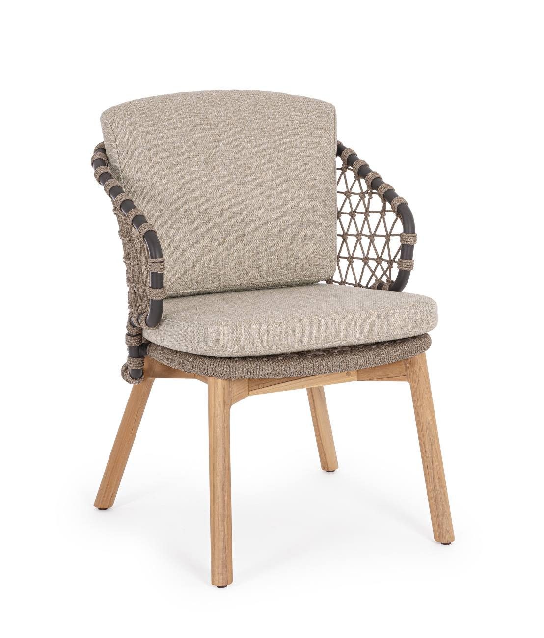 Bizzotto Gartenstuhl Eularia Inkl. Kissen, nachhaltiges Holz