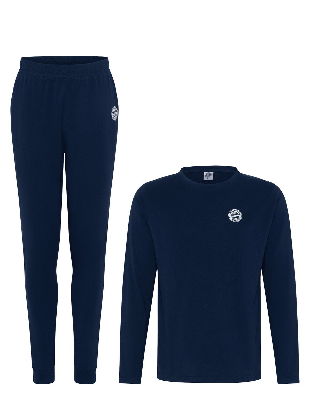 FC Bayern München Schlafanzug FC Bayern München Schlafanzug, Pyjama lang, Herren, Blau, Fußball