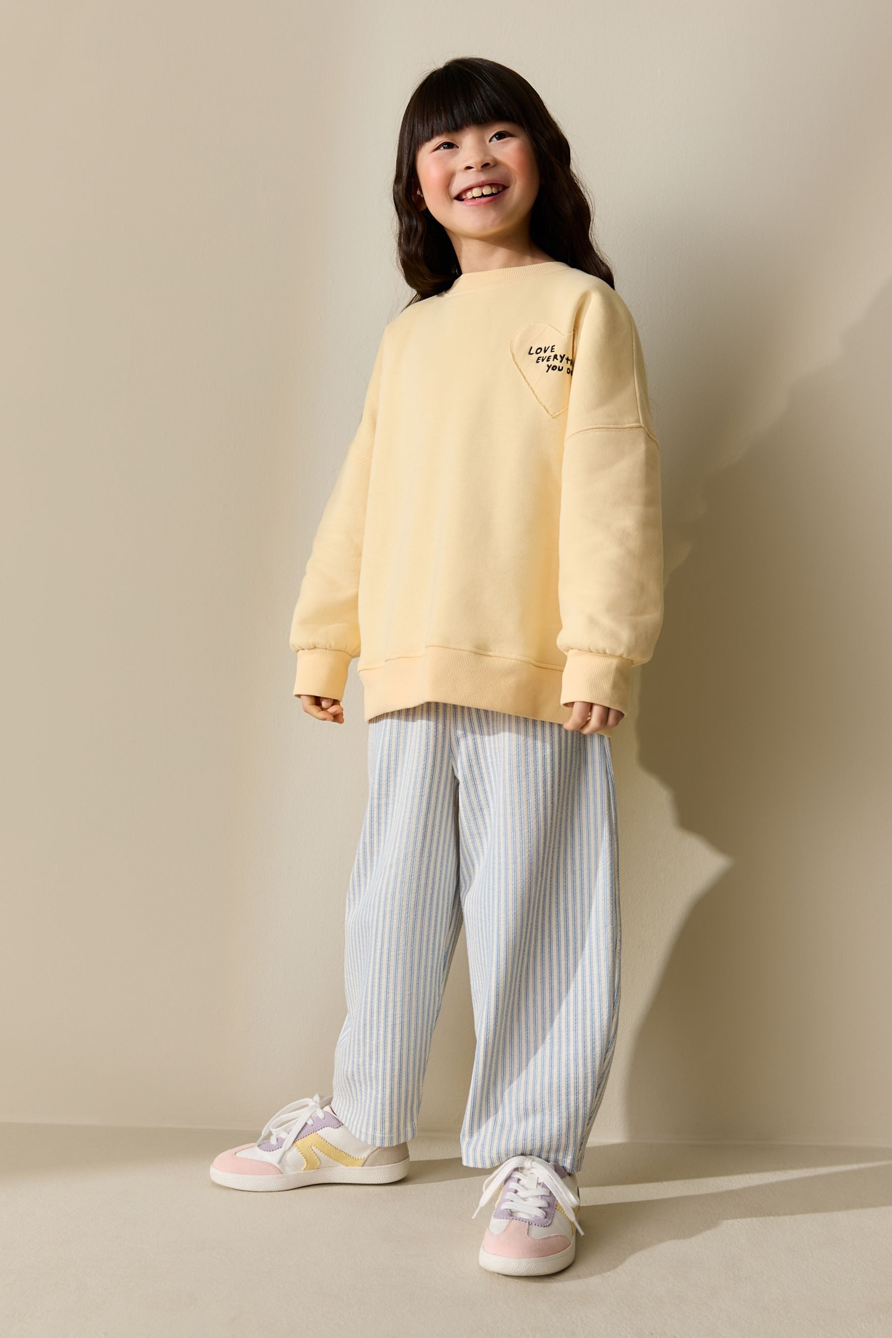 Next Top & Leggings Sweatshirt und Hose mit weitem Bein im Set (2-tlg)