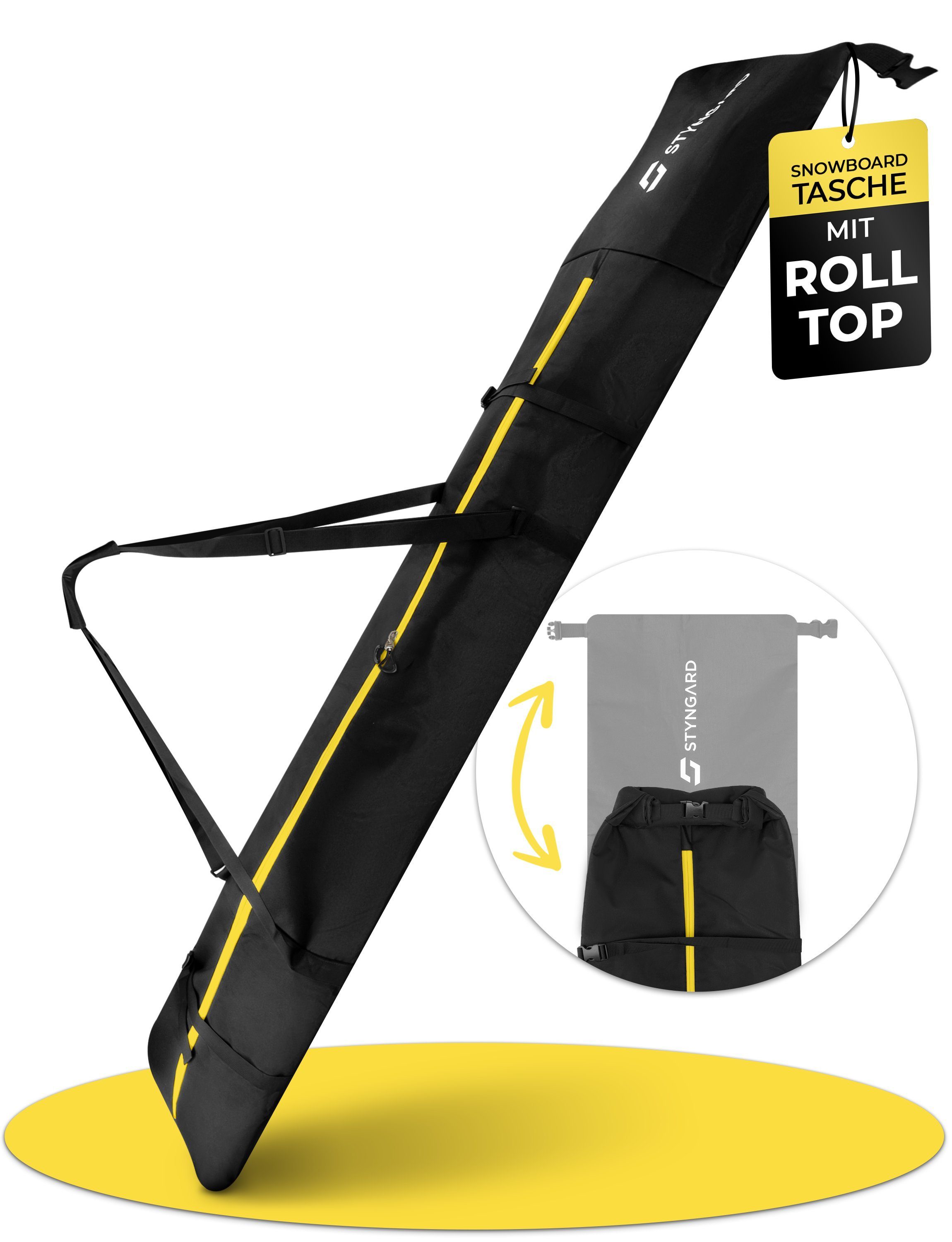 Styngard Sporttasche WHISTLER (Snowboardtasche mit Rolltop [140 cm bis 190 cm] Boardbag)