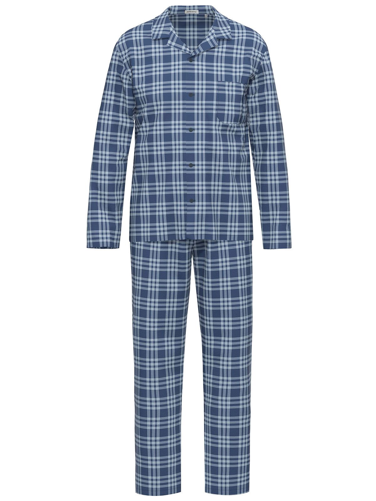 Seidensticker schwarze Rose Pyjama Herren Schlafanzug lang (Stück, 1 tlg)