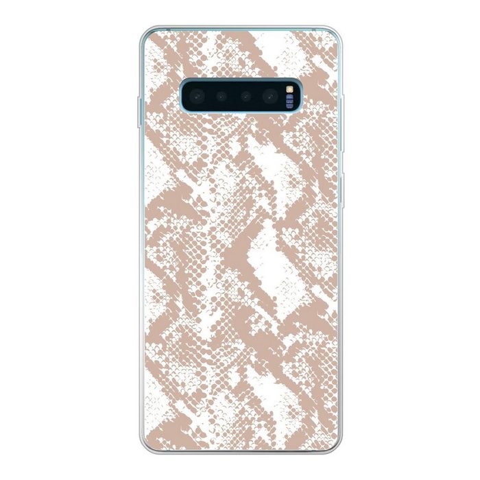 MuchoWow Handyhülle Schlangendruck - Formen - Pastell Phone Case Handyhülle Samsung Galaxy S10 Lite Silikon Schutzhülle