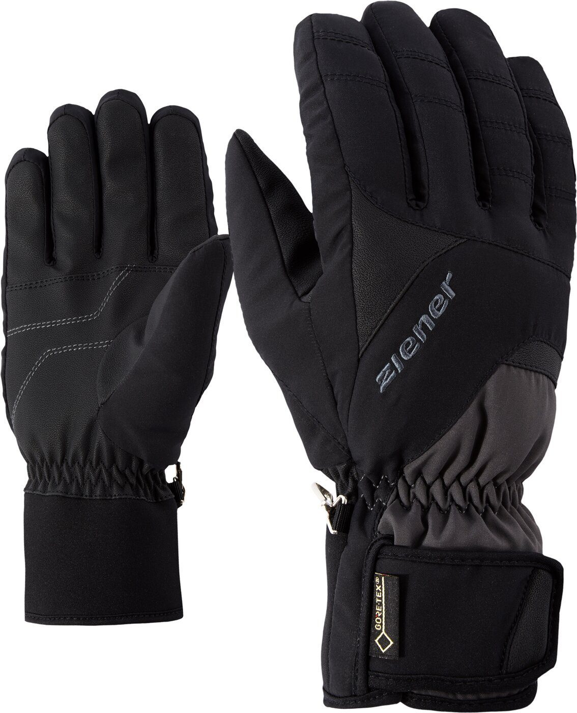 Ziener 1512 GTX alpine ski Fleecehandschuhe glove GUFFERT graphite/black
