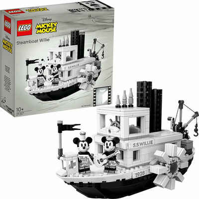 LEGO® Spielbausteine Ideas - Disney Mickey Mouse: Dampfschiff Willie (21317), (Set, 751 St., Set)