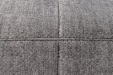 riess-ambiente Hocker MARRAKESCH 110cm grau / schwarz (Einzelartikel, 1 St), Wohnzimmer · Samt · für Sofas · Ziersteppung · Design