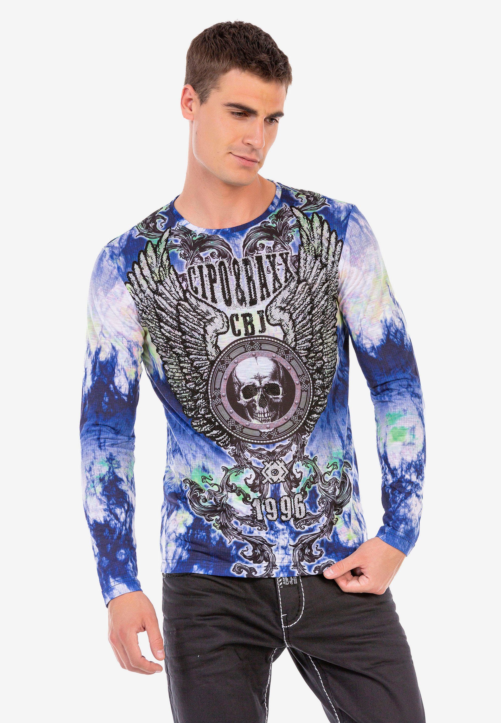 Cipo & Baxx Langarmshirt mit trendigen Prints