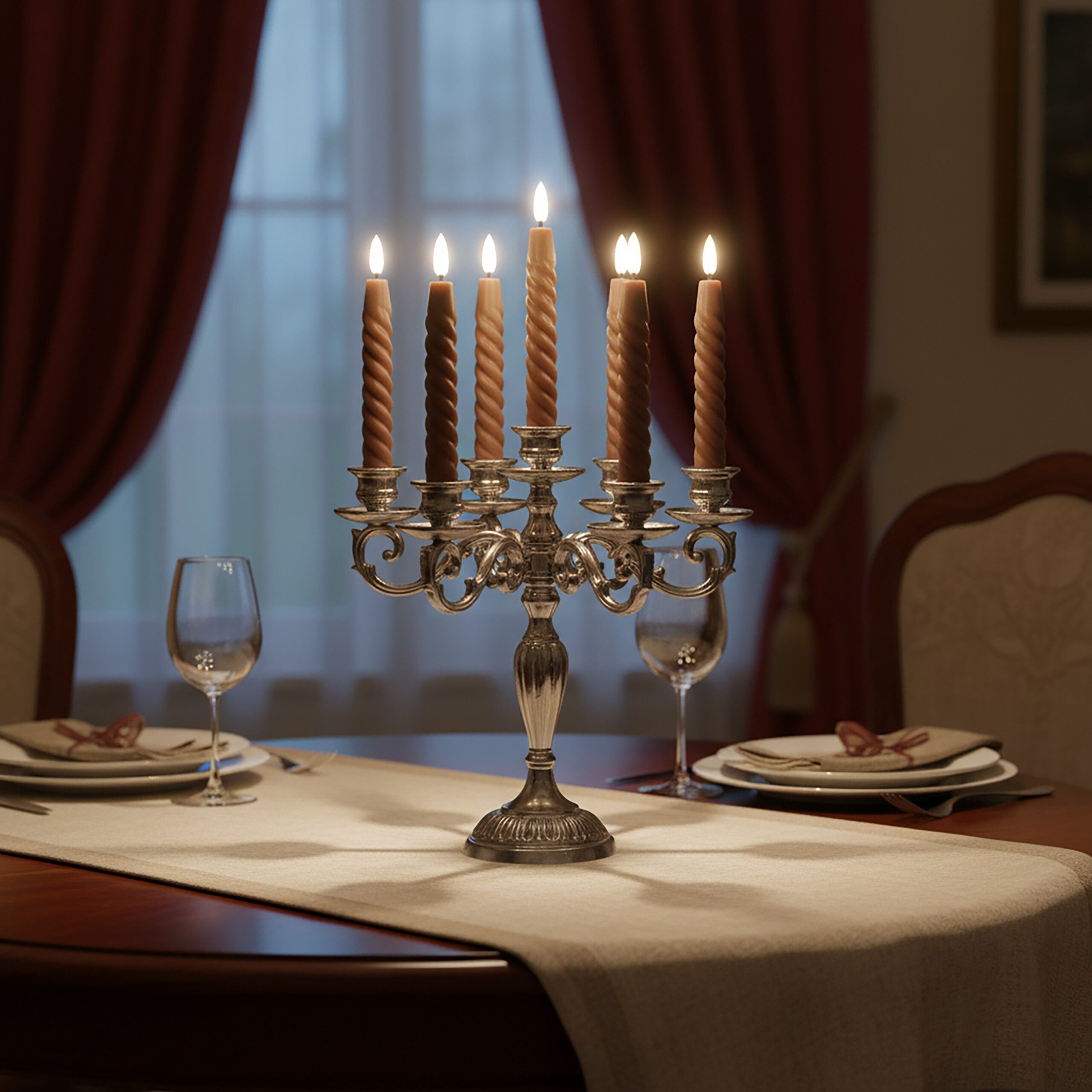 relaxdays LED-Kerze LED Stabkerzen 6er Set, Coffee