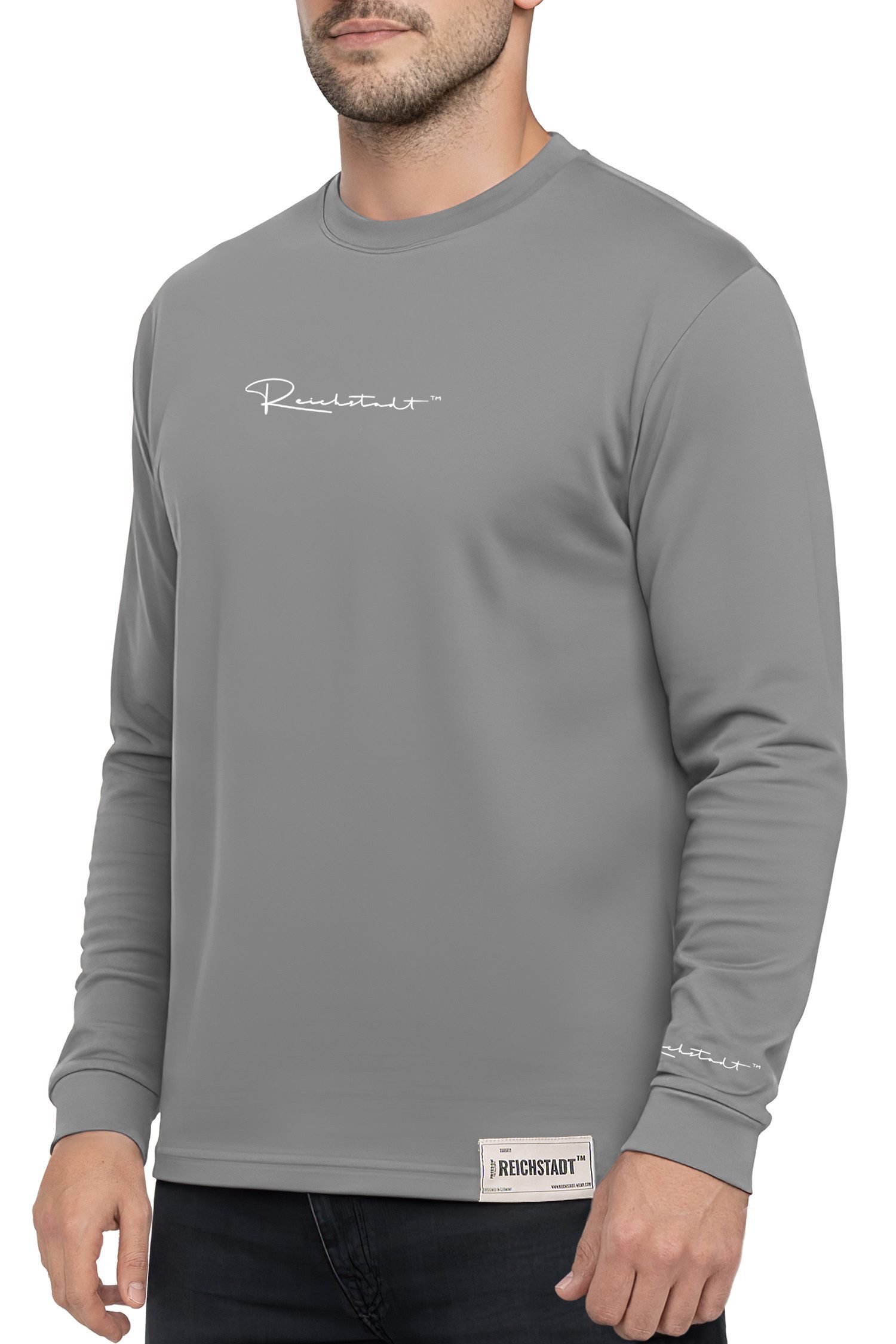Reichstadt Longsleeve Herren Oversized Langarm Shirt 23RS042 mit Stitching auf der Brust – Bild 3 von 5