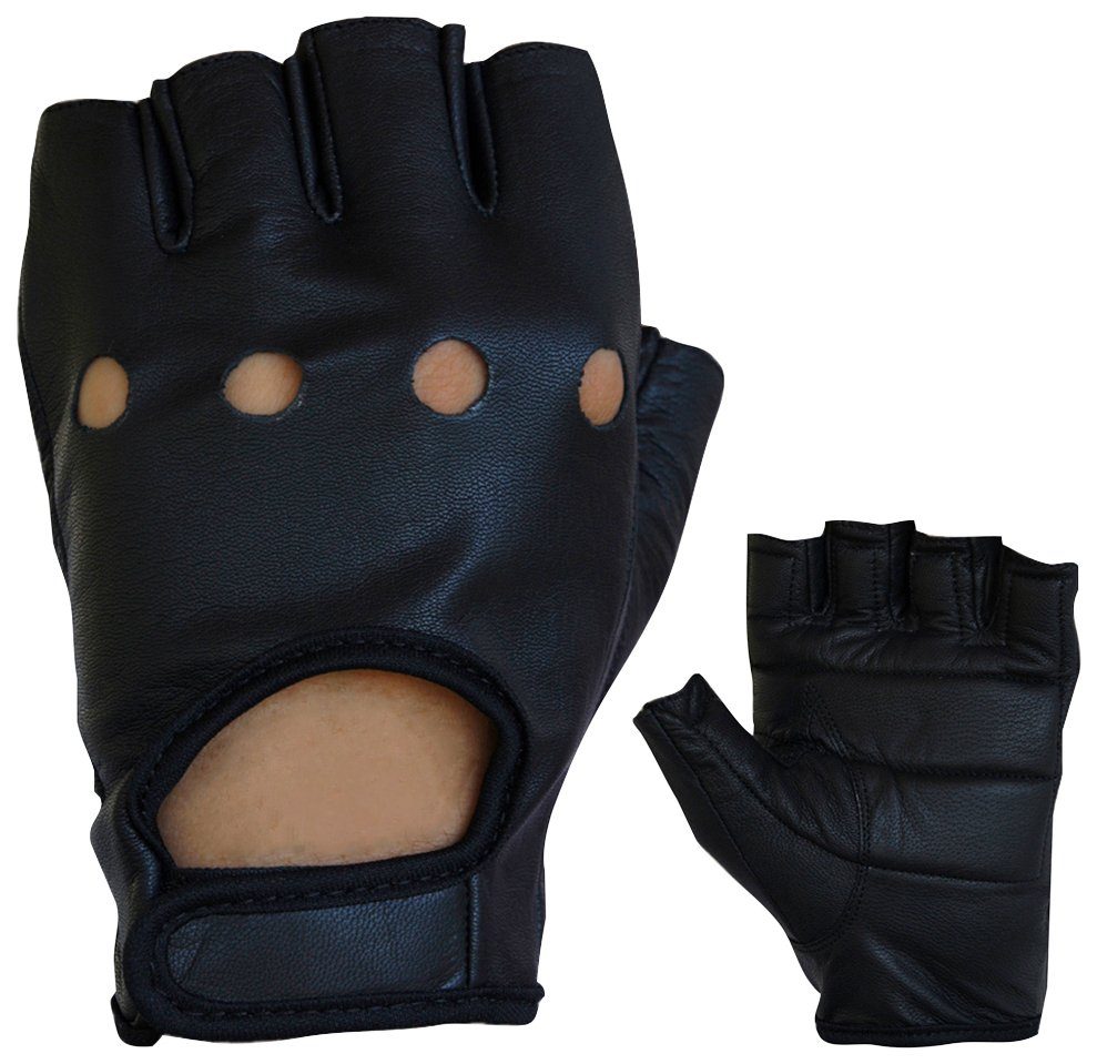 aus PROANTI Motorradhandschuhe Chopper-Handschuhe Leder fingerlose