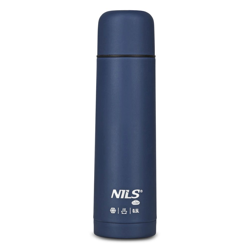 NILS CAMP Trinkflasche Isolierflasche Thermoskanne, auslaufsicher, doppelwandig, BPA-frei, Edelstahl