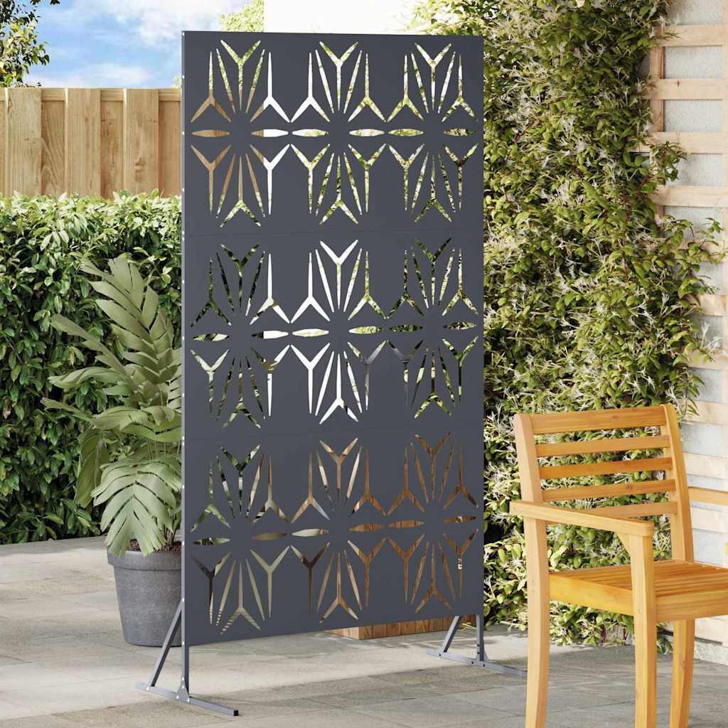 vidaXL Gartenzaun Sichtschutz 100 x 50 x 180 cm Stahl Anthrazit, (1-St)