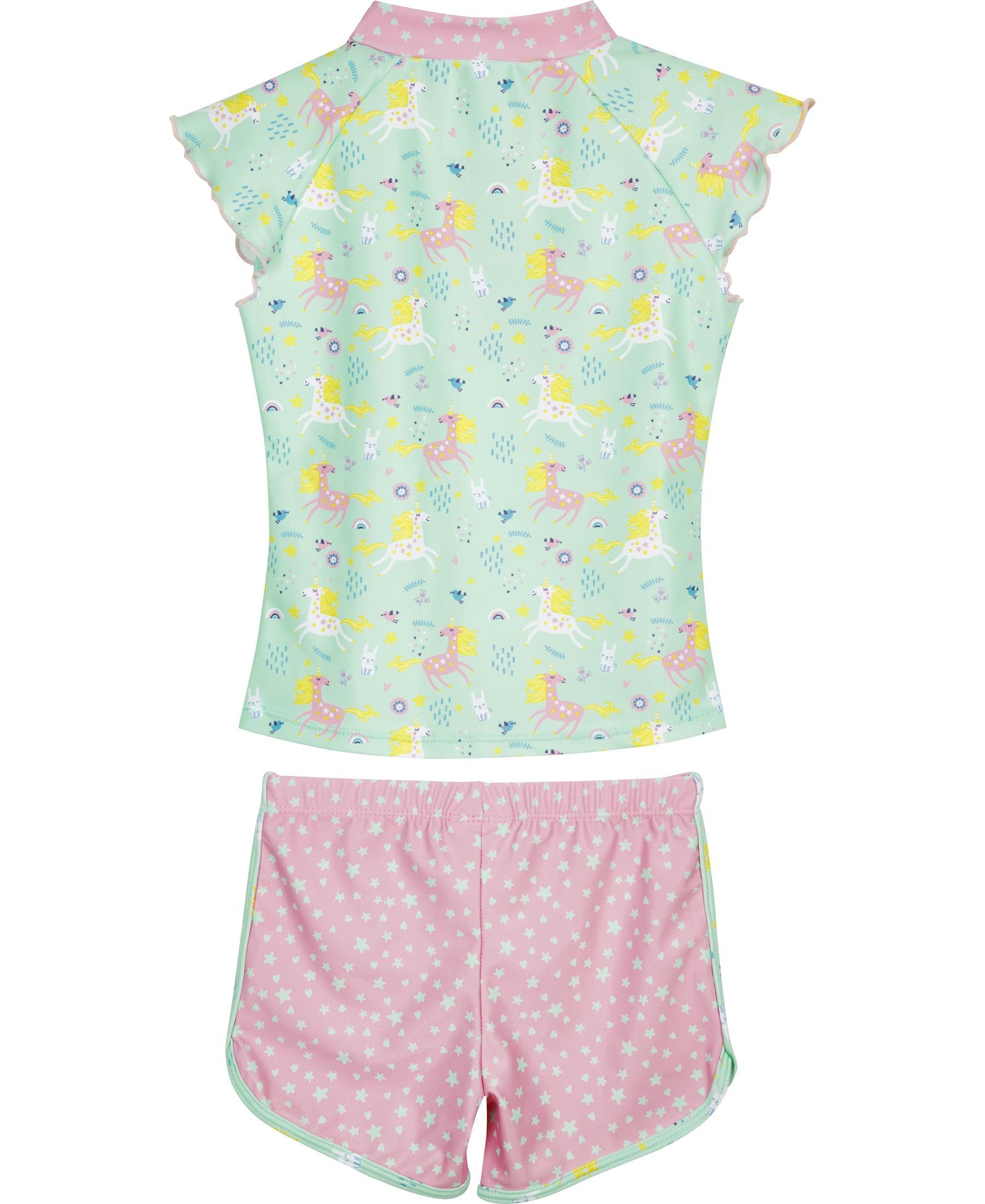 Playshoes Badeanzug Playshoes UV-Schutz Bade-Set Einhorn
