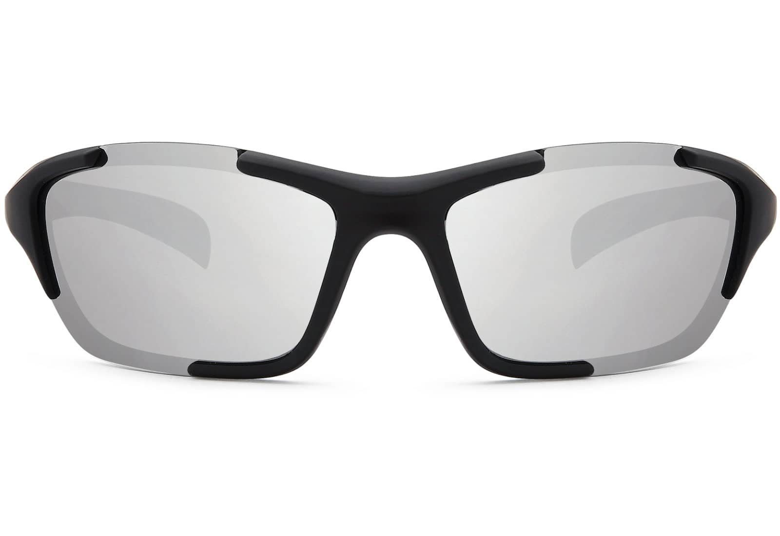 Polarisierte Linsen (Packung, Eyewear Fahrradbrille Silber BEZLIT Schwarz 1-St), polarisierten Sonnenbrille, Herren mit