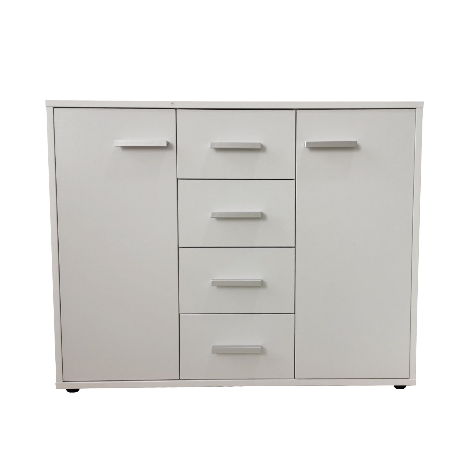 1 HTI-Line Schubladen St), Kommode Anrichte (Stück, mit Kommode Weiß Schrank Nina Sideboard 4