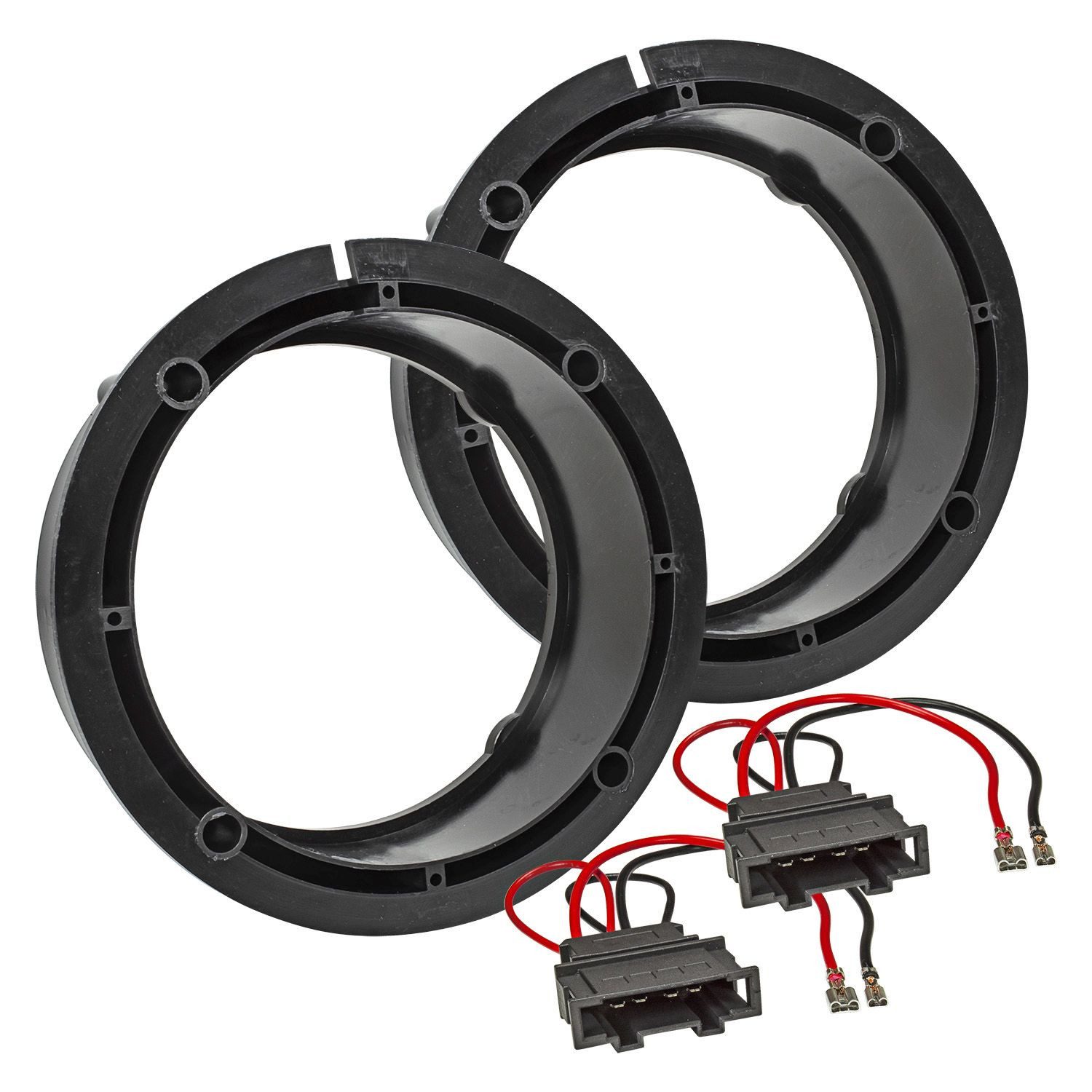 tomzz Audio Lautsprecherringe + Kabel passt für VW Golf 4 Passat 3B BG Polo 9N 165 Auto-Lautsprecher