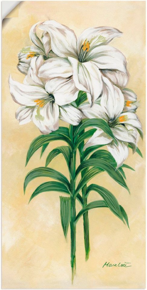 Artland Wandbild Lilien, Blumen (1 St), als Alubild, Leinwandbild,  Wandaufkleber oder Poster in versch. Größen, Fertig zum Aufhängen für  einfache Montag
