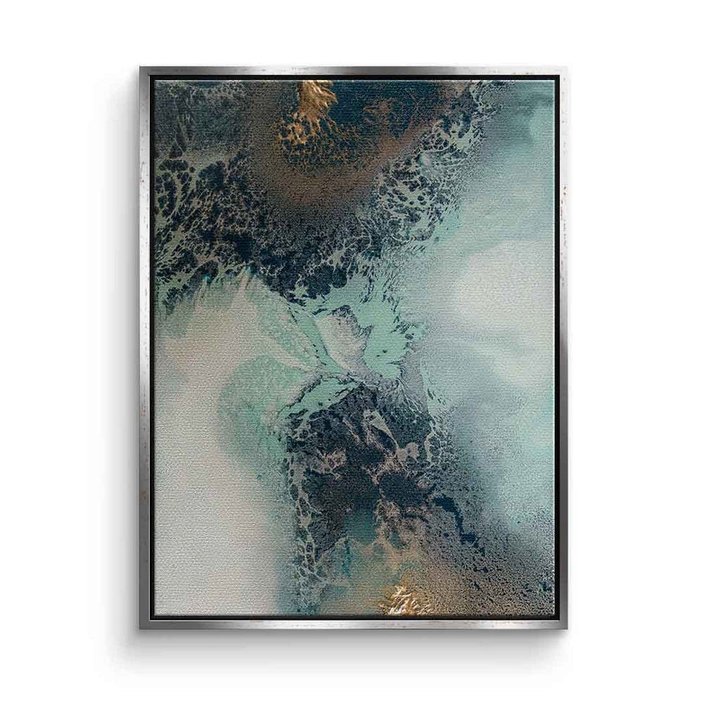 DOTCOMCANVAS® Leinwandbild Silber | silberner Rahmen