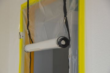 Scorprotect® Schutzfolie Staubschutztür Folie 210 cm x 110 cm mit zwei Reißverschlüssen