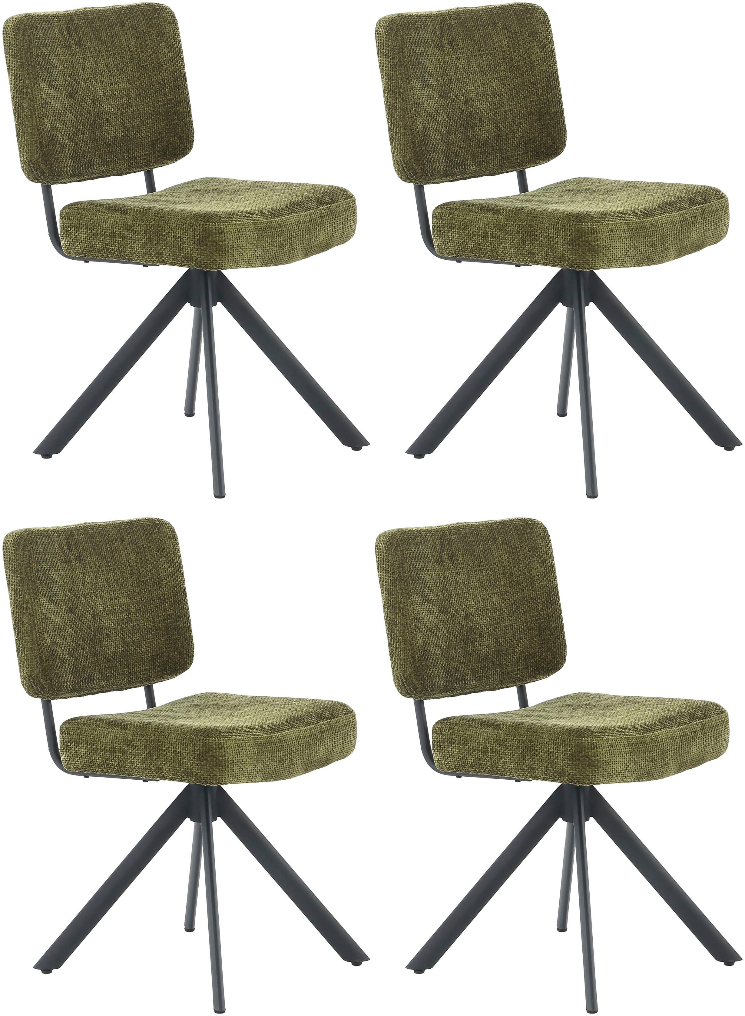 Jockenhöfer Gruppe Drehstuhl Gloria (Set, 4 St) (Set, 4 St), Inklusive Drehfunktion (360), Taschenfederkern, bis 150kg belastbar