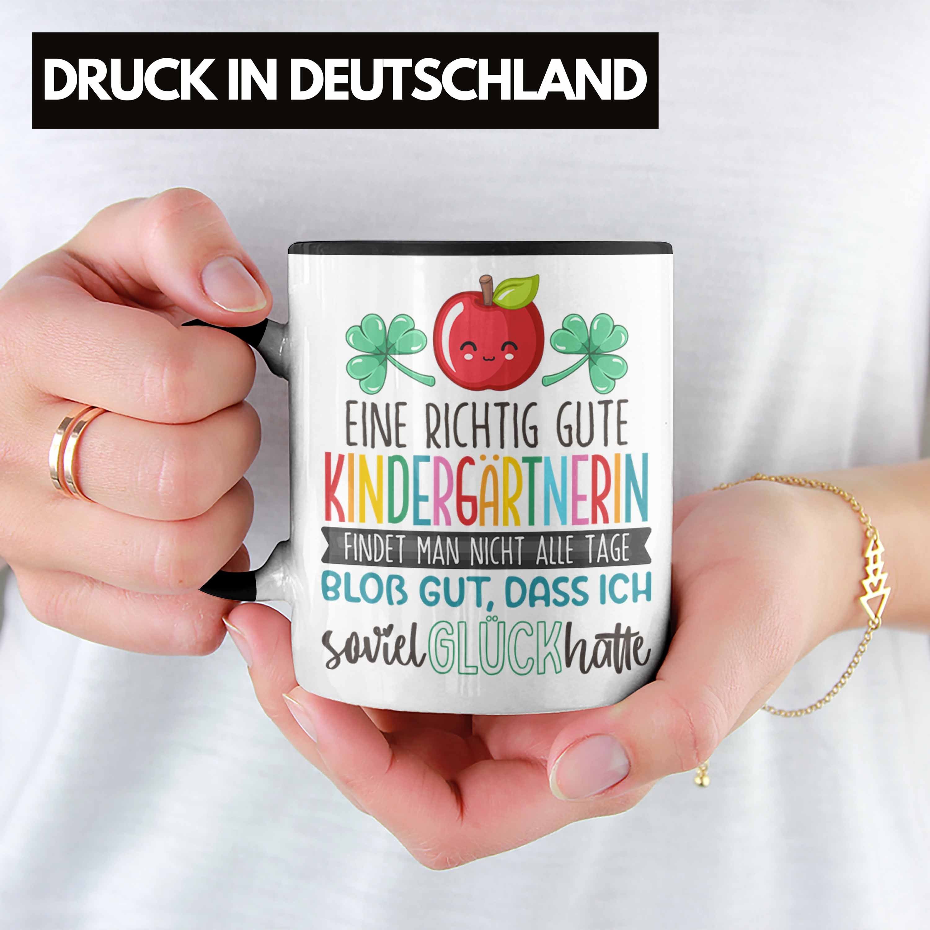 Trendation Tasse Kindergärtnerin Tasse Geschenk Der Welt D Beste Schwarz Dankeschön Erzieherin