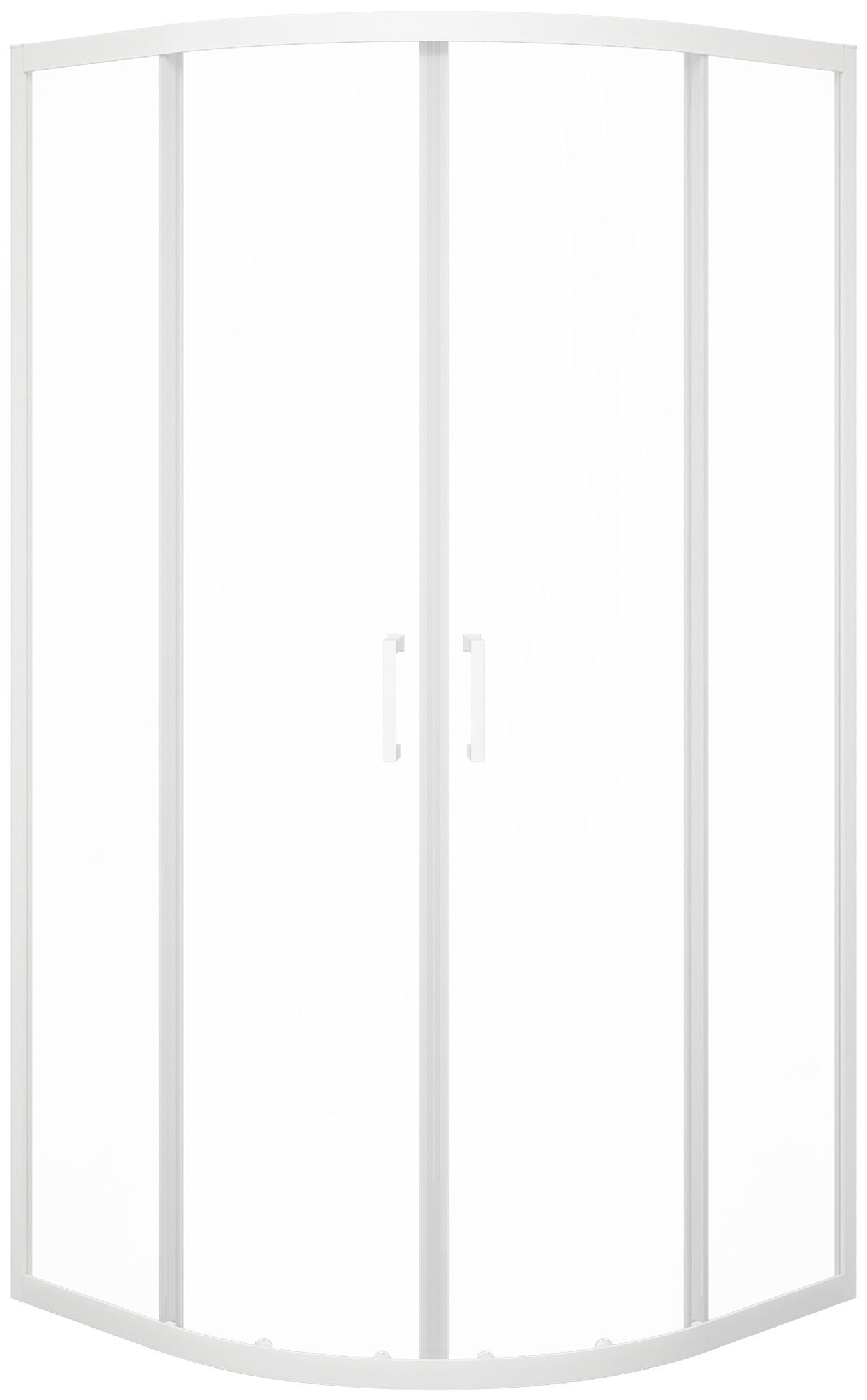 Marwell Eckdusche CITY, BxT: 90x90 cm, Sicherheitsglas, Schiebetür mit doppelten Leichtlaufrollen