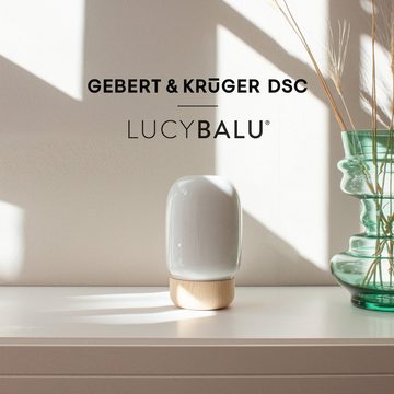 LucyBalu Grabkerze REMEMBER - Tierurne für Katzen und Hunde, Zweiteilige Urne - Holzgefäß mit stilvoller Vase, Made in Germany