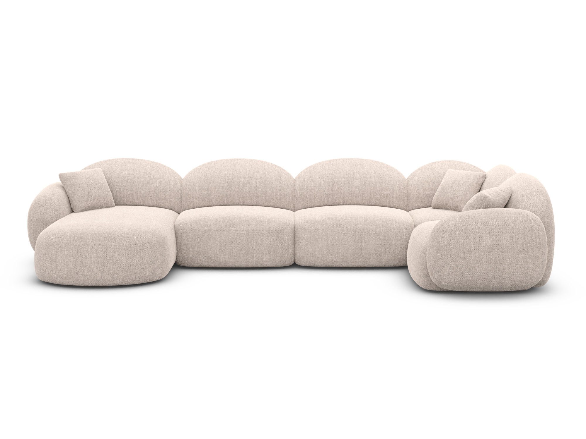 Sofa Dreams Wohnlandschaft XL Wohnlandschaft Mirello U-Form aus Stoff, Wohnlandschaft, U-Form, Moderne Wohnlandschaft in U-Form, 2 Zierkissen inklusive – Bild 3 von 5