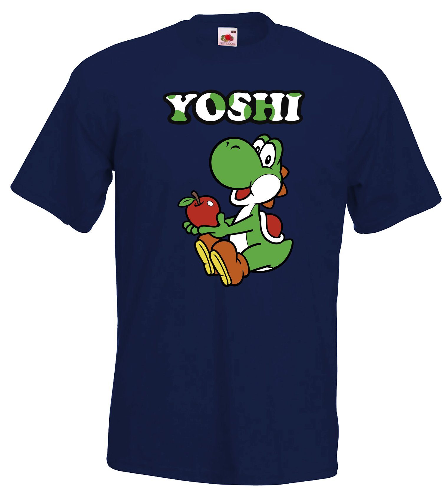 Youth Designz T-Shirt Yoshi T-Shirt für Herren Mit trendigem Frontprint Navyblau