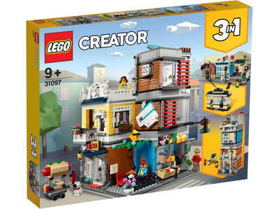 LEGO® Konstruktionsspielsteine LEGO® Creator 3in1 - Stadthaus mit Zoohandlung &, (Set, 969 St)