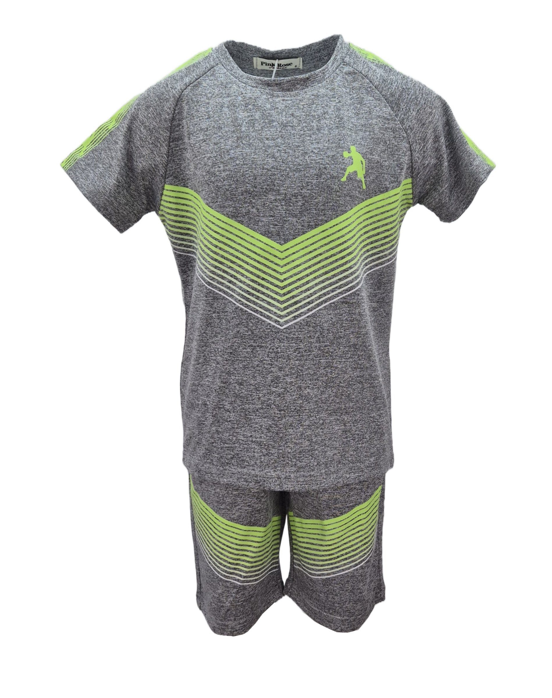 Hessis T-Shirt & Shorts Sportliches Jungen Set : für den perfekten Sommerlook Js671 (Set, 2-tlg., T-Shirt + Shorts) für Kinder