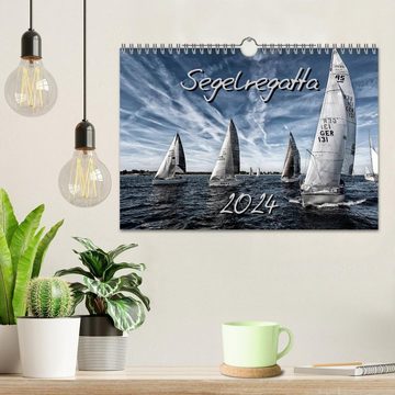 CALVENDO Wandkalender Segelregatta (Wandkalender 2024 DIN A4 quer), CALVENDO Monatskalender