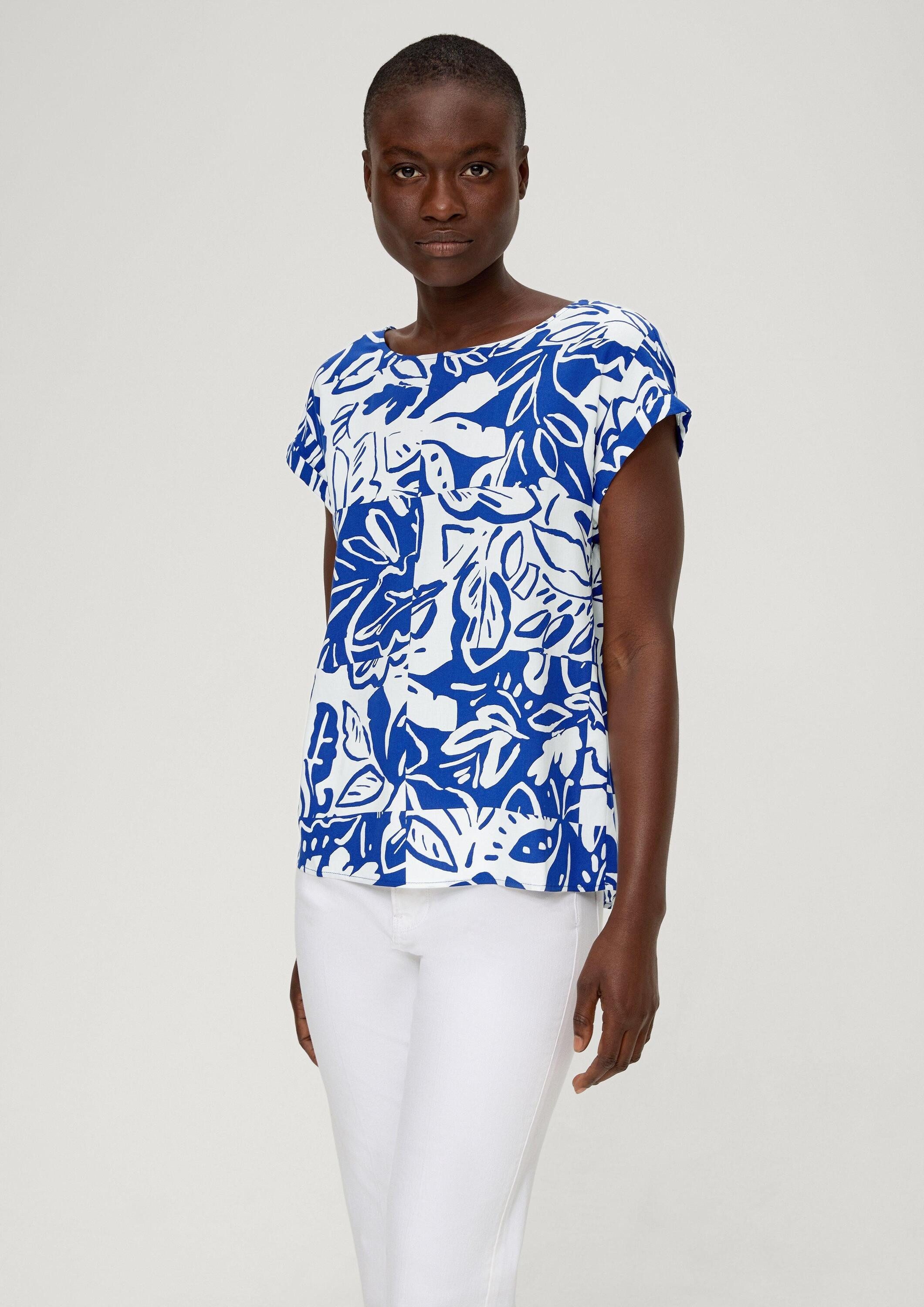 s.Oliver Blusentop Bluse Viskosebluse mit Rückenausschnitt günstig online kaufen