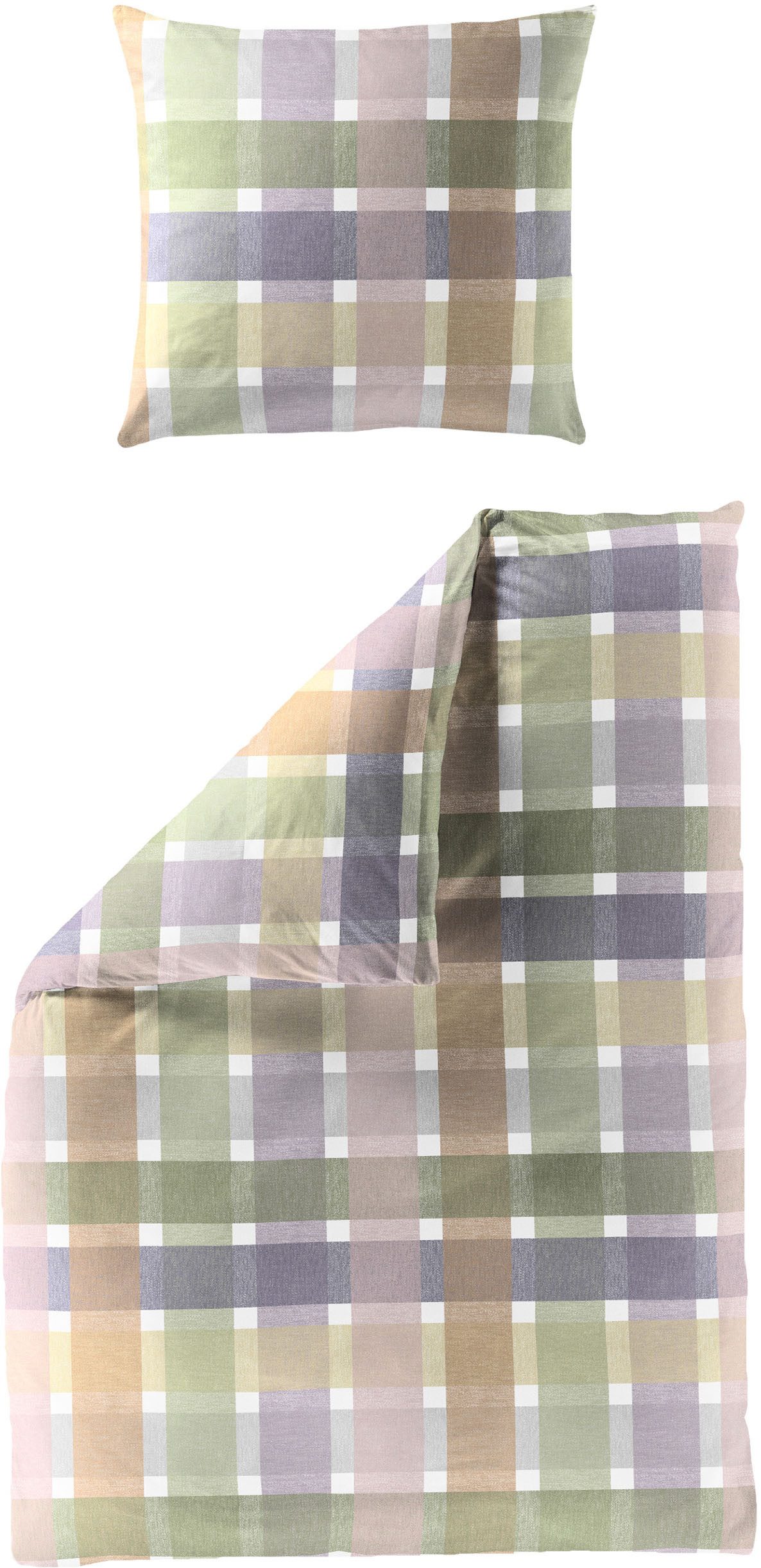 BIERBAUM Bettwäsche Bettwäsche 4080, Mako-Satin, 2 teilig, Mako-Satin, 100 % Baumwolle, pflegeleicht, seidig glänzend