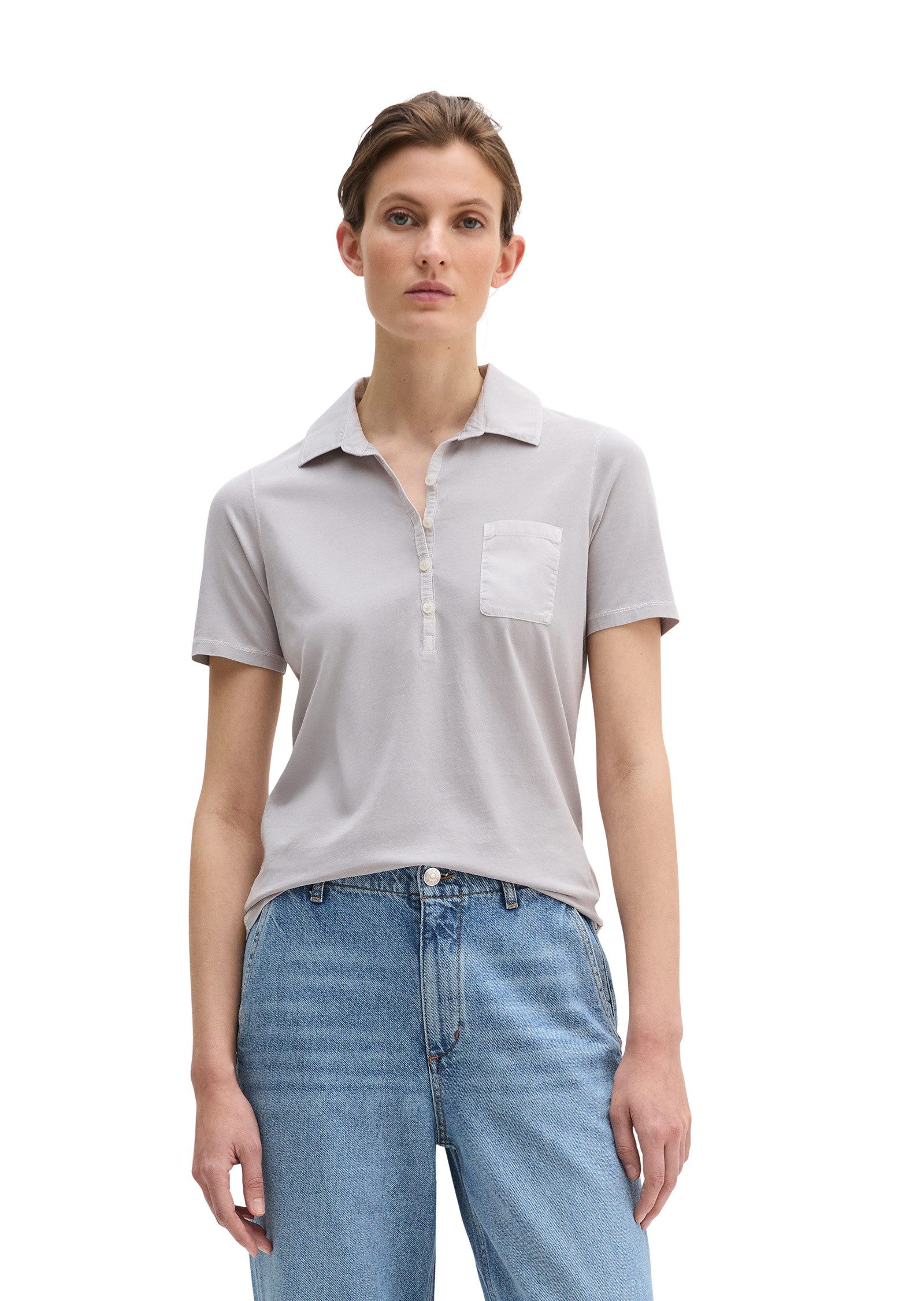 Marc O'Polo Poloshirt mit Material-Mix-Details