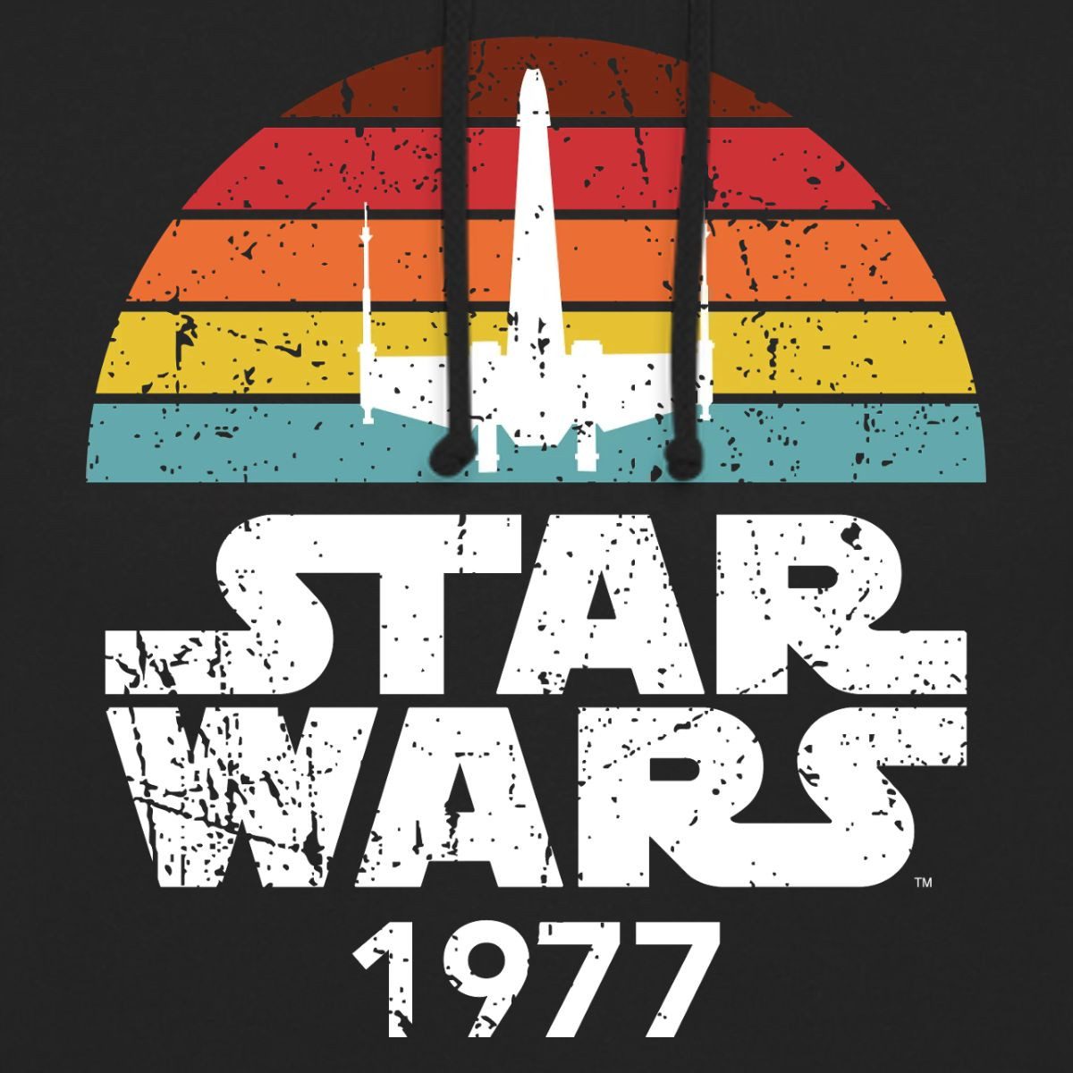Spreadshirt Hoodie Star Wars Schriftzug 1977 Retro Unisex Hoodie (1-tlg)