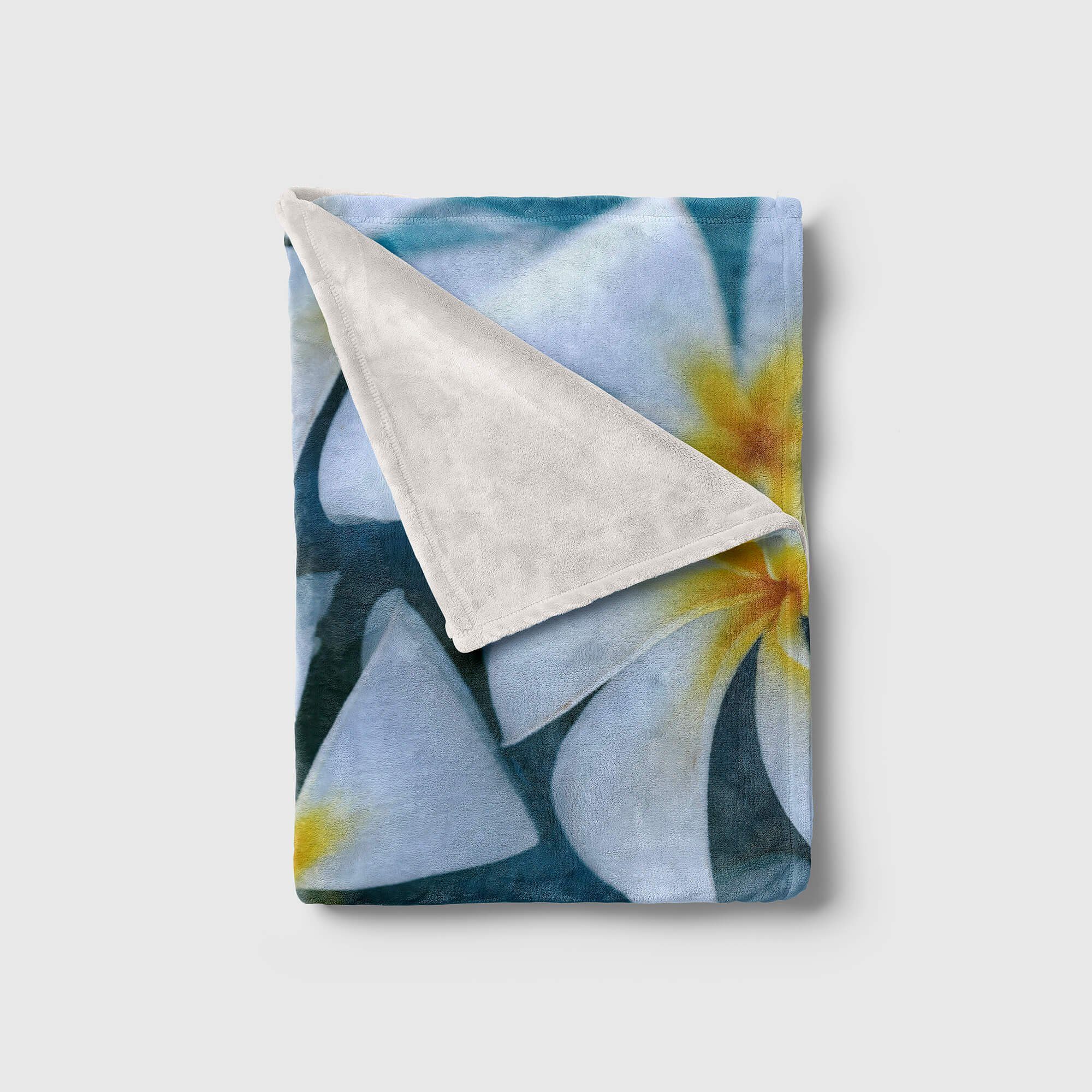 (1-St), Strandhandtuch Handtuch Saunatuch Kuscheldecke Handtücher we, Art mit Baumwolle-Polyester-Mix Fotomotiv Sinus Blumen Handtuch Plumeria