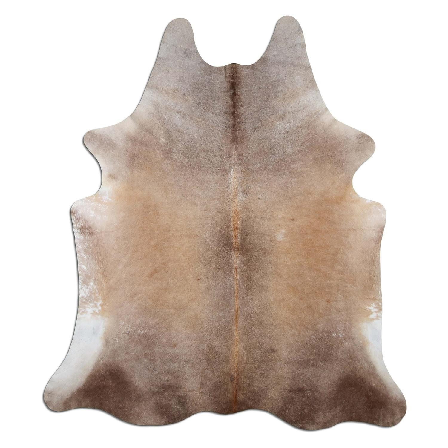 Livorio Fellteppich - helles Champagner / light champagne, Kuhfell, Premium Kuhfell Teppich,Rinderfell,Echtfell