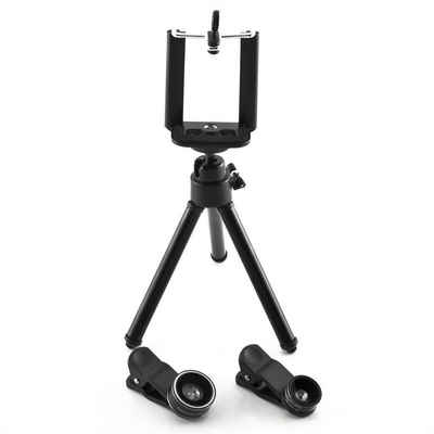 STK »4in1 Kameraset Handy Stativ in schwarzHD Linsen & Stativ« Smartphone-Halterung
