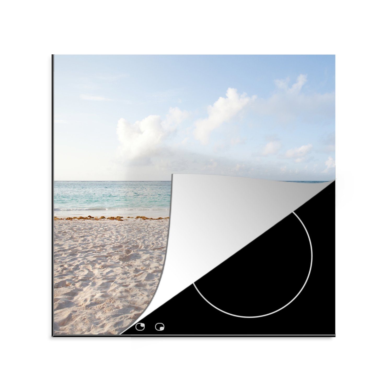MuchoWow Herdblende-/Abdeckplatte Cancun - Mexiko - Strand, Vinyl, (1 tlg), 78x78 cm, Ceranfeldabdeckung, Arbeitsplatte für küche
