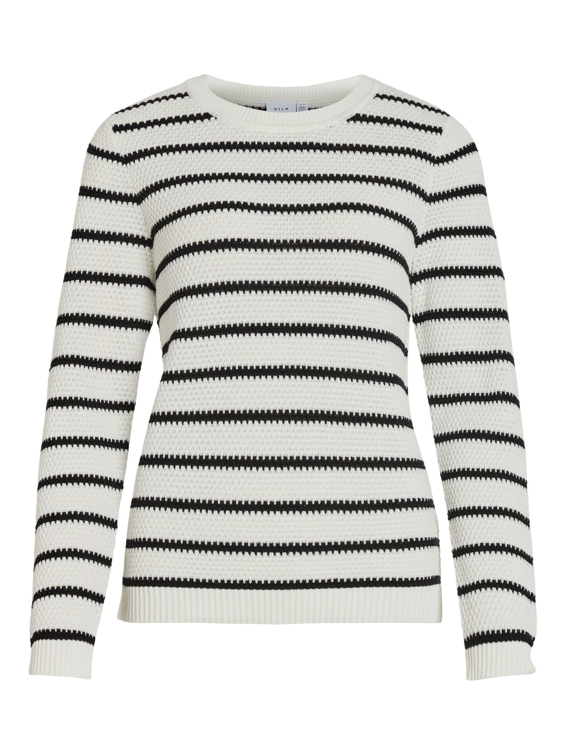 Rundhalspullover VIDALO O-NECK L/S STRIPE KNIT TOP- NOOS
