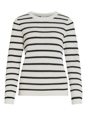 Vila Rundhalspullover VIDALO O-NECK L/S STRIPE KNIT TOP- NOOS