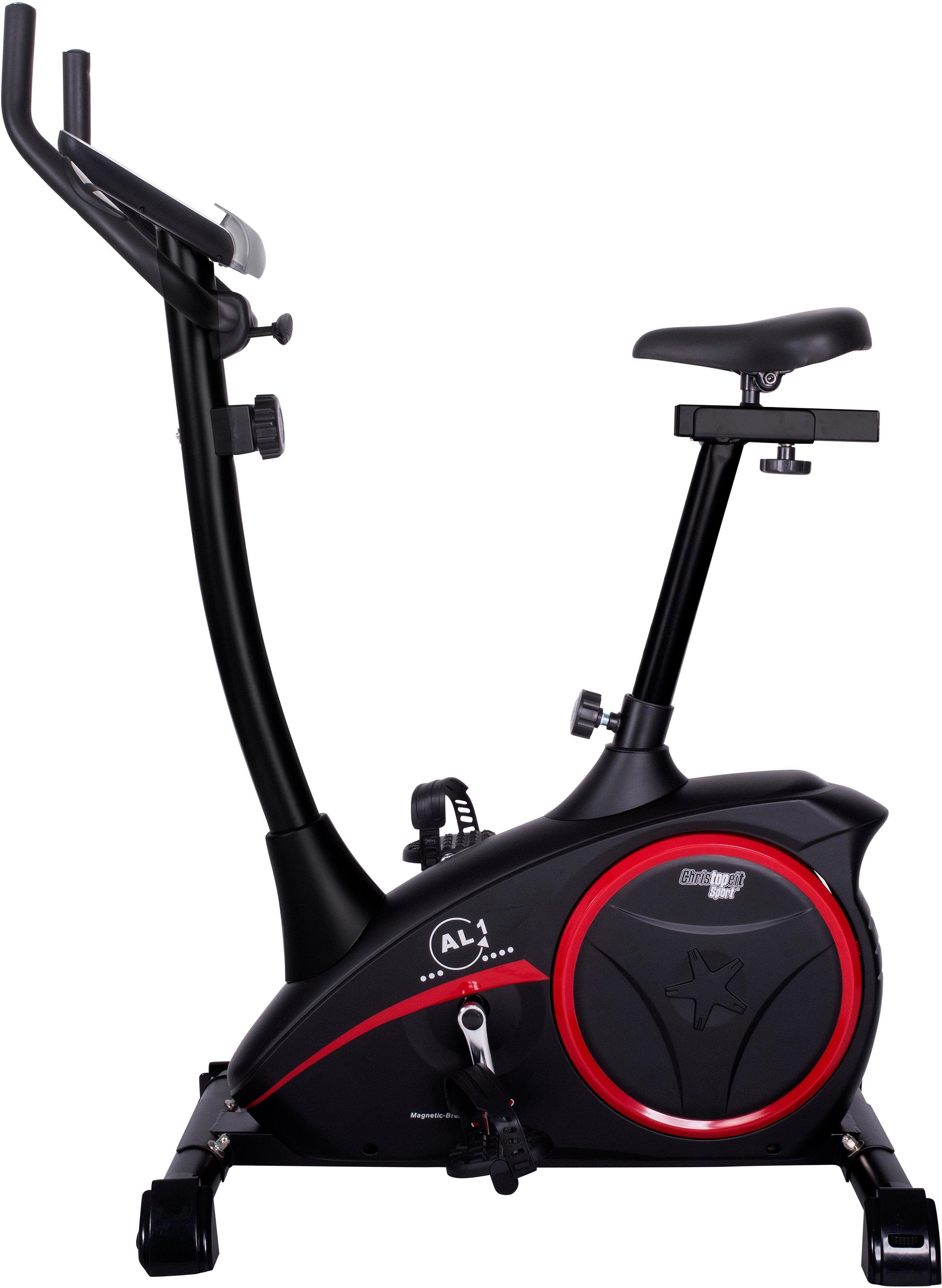 Christopeit Sport® Heimtrainer AL 1 (mit Tablet-Halterung), 150 kg max. Benutzergewicht, Fahrrad, 8 Widerstandsstufen